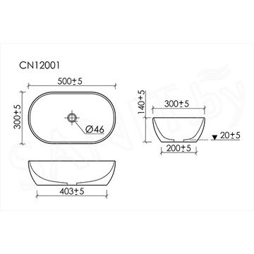 Умывальник CeramicaNova Twist CN12001MW