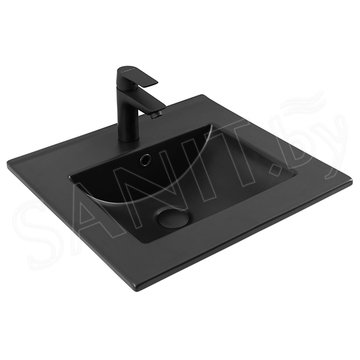 Умывальник Aquanet Flat 50 / 60 / 70 / 80 / 90 / 100 черный матовый