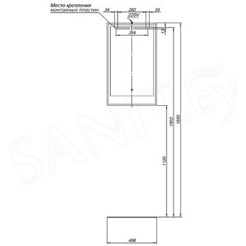 Зеркало Aquanet Милан 50 / 60 / 70 / 80 / 100 Led дуб рустикальный