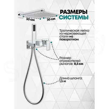Душевая система скрытого монтажа Grocenberg GB5080 хром
