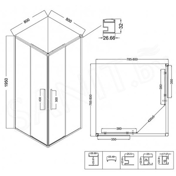 Душевой уголок Niagara Nova NG-4622-34 / NG-4623-34 / NG-4624-34