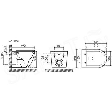 Подвесной унитаз CeramicaNova Uno CN11001 Rimless Soft Close
