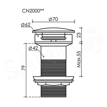 Донный клапан CeramicaNova CN2000MHL