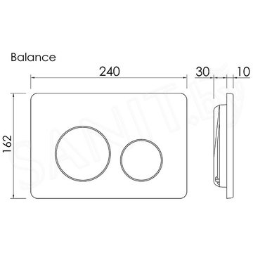Кнопка для инсталляции CeramicaNova Balance Circle CN12-001M / CN12-001CH / CN12-001BG / CN12-001W