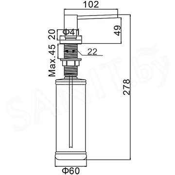 Дозатор для моющих средств Gerhans K50403W