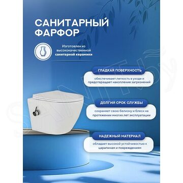 Подвесной унитаз Amore di Mare Delio Bidet P203-X с функцией биде