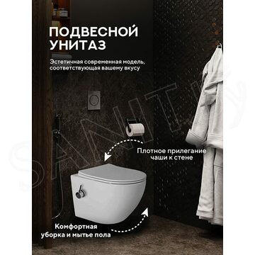 Подвесной унитаз Amore di Mare Delio Bidet P203-X с функцией биде