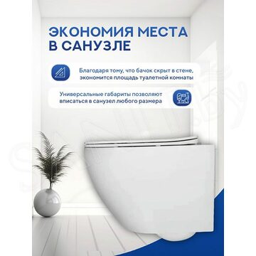 Подвесной унитаз Amore di Mare Delio Bidet P203-X с функцией биде