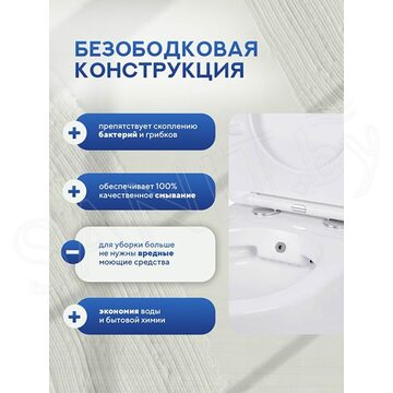 Подвесной унитаз Amore di Mare Delio Bidet P203-X с функцией биде