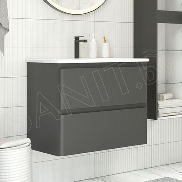Тумба под умывальник Aquanet Эмбер 50 / 60 / 80 / 105 Luxury черный матовый