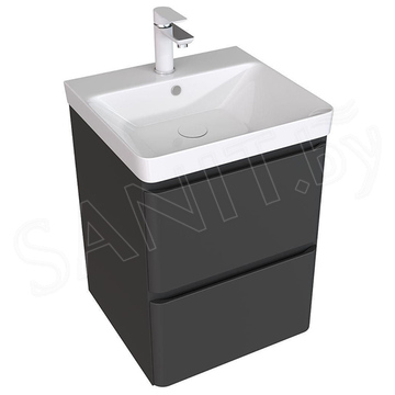 Тумба под умывальник Aquanet Эмбер 50 / 60 / 80 / 105 Luxury черный матовый