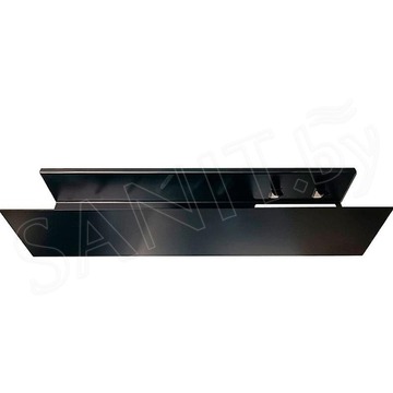 Полка Aquanet Магнум Н с крючками черный матовый 50 / 70 / 90