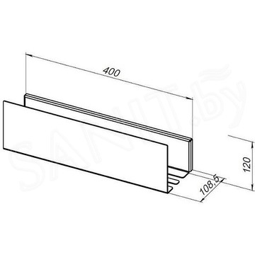 Полка Aquanet Магнум Н черный матовый 40 / 60