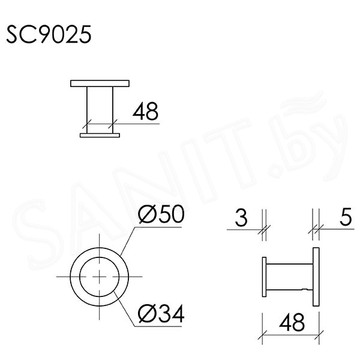 Крючок Sancos Base SC9025CH