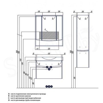 Пенал Акватон Инфинити 35 1A192303IF01L белый глянец