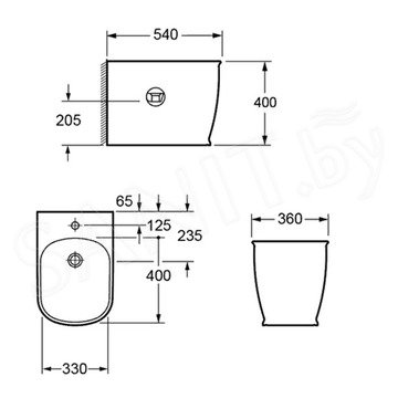 Напольное биде Lavinia Boho Bell Pro 33010040