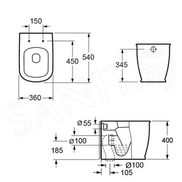 Приставной унитаз Lavinia Boho Bell Pro 33010030