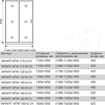 Душевая дверь Good Door Infinity WTW-C-CH