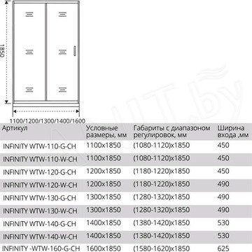 Душевая дверь Good Door Infinity WTW-C-CH