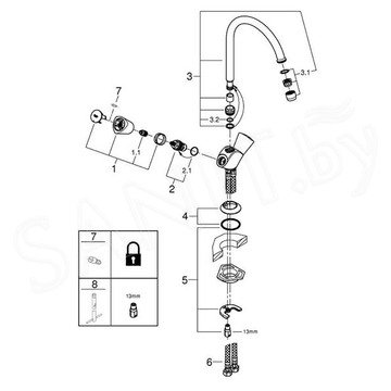 Смеситель для кухонной мойки Grohe Costa S 31819001