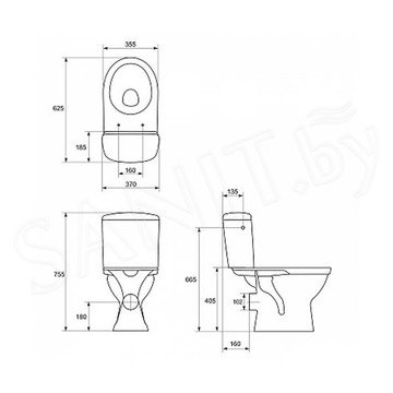 Напольный унитаз Cersanit 331 Merida 010