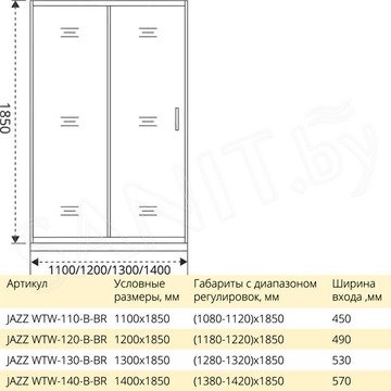 Душевая дверь Good Door Jazz WTW C-G