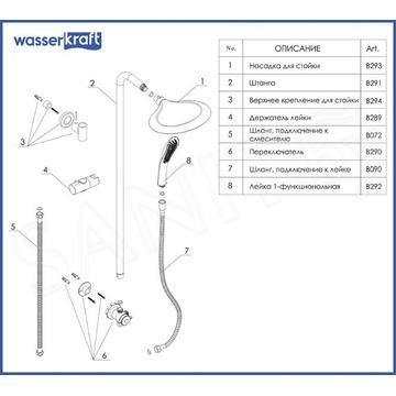 Душевая стойка Wasserkraft A045