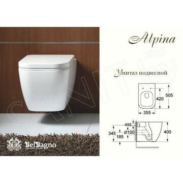 Подвесной унитаз BelBagno Alpina безободковый