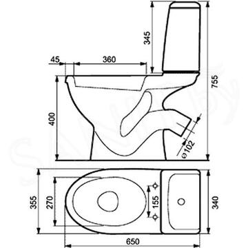 Напольный унитаз Cersanit 437 Eko 031