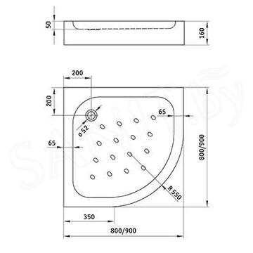 Душевой поддон Deante Standard New KTA 053B / 054B