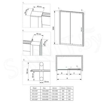 Душевая дверь Deante Cynia KTC 010P / KTC 012P / KTC 014P / KTC 016P