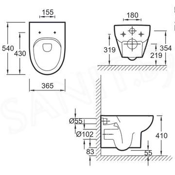 Подвесной унитаз Jacob Delafon Odeon Up E4570-00