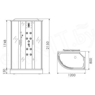 Душевая кабина Erlit ER 4512PL-C4 / 4512PR-C4