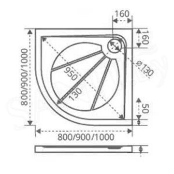 Душевой уголок Good Door Galaxy R-TD-C-CH