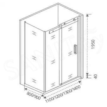 Душевой уголок Good Door Galaxy WTW + SP C-B 150 черный профиль
