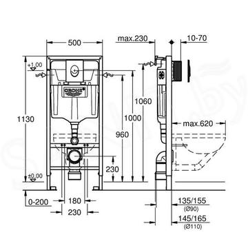 Инсталляция для подвесного унитаза Grohe Rapid SL 38721001