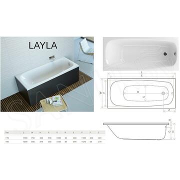 Акриловая ванна Excellent Layla
