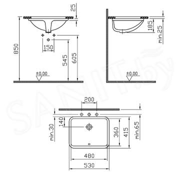 Умывальник Vitra S50 5339B003-0012