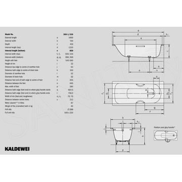 Стальная ванна Kaldewei Saniform Plus