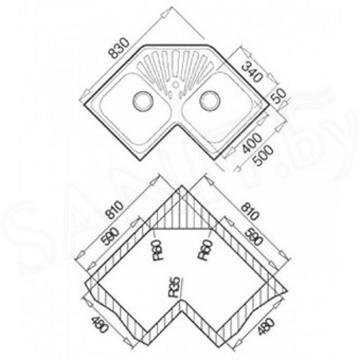 Кухонная мойка Teka ANGULAR 2B POLISHED 10118005