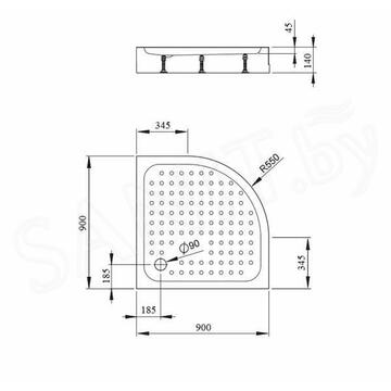 Душевой уголок Bravat Drop BS090 / BS100 / BS1080 / BS1280.1200АR