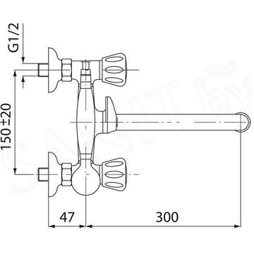 Смеситель для ванны Ferro Standard BST11A