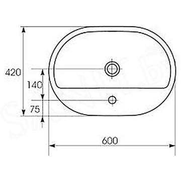 Умывальник Cersanit CASPIA OVAL