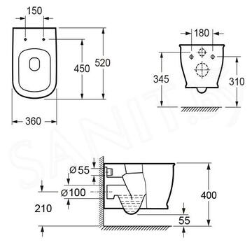 Комплект инсталляции Grohe Rapid SL 38772001 с подвесным унитазом Lavinia Boho Bell Pro Rimless