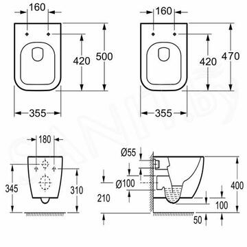 Комплект инсталляции Grohe Rapid SL 38775001 с подвесным унитазом Lavinia Boho One Rimless