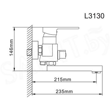 Смеситель для ванны Ledeme H30 L3130