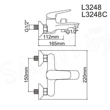 Смеситель для ванны Ledeme H48 L3248