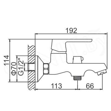 Смеситель для ванны Ledeme H53 L3253
