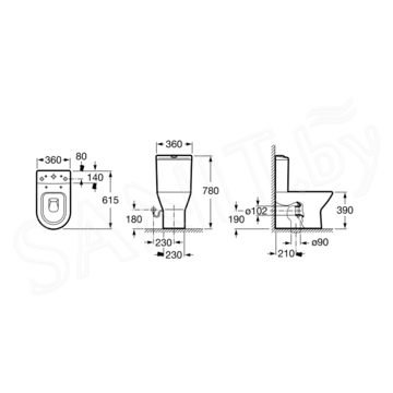 Напольный унитаз Roca Nexo Compact