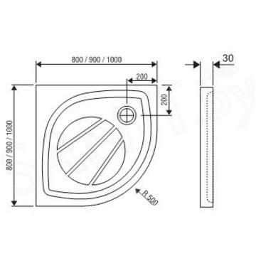Душевой поддон Ravak Elipso Pro